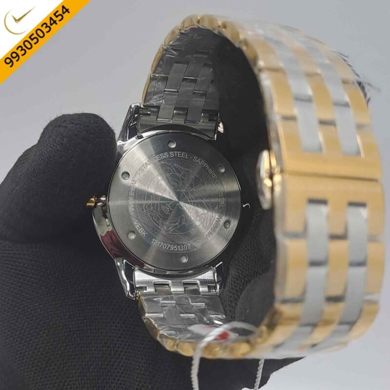 Versace Univers GMT Dual Tone Green Dial Store Quality Swiss Watch - Image 4