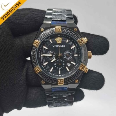 Versace V-Sporty Greca Chronograph Full Black Edition Swiss Watch
