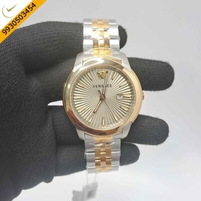 Versace V Urban Dual Tone Golden Dial Store Quality Swiss Watch