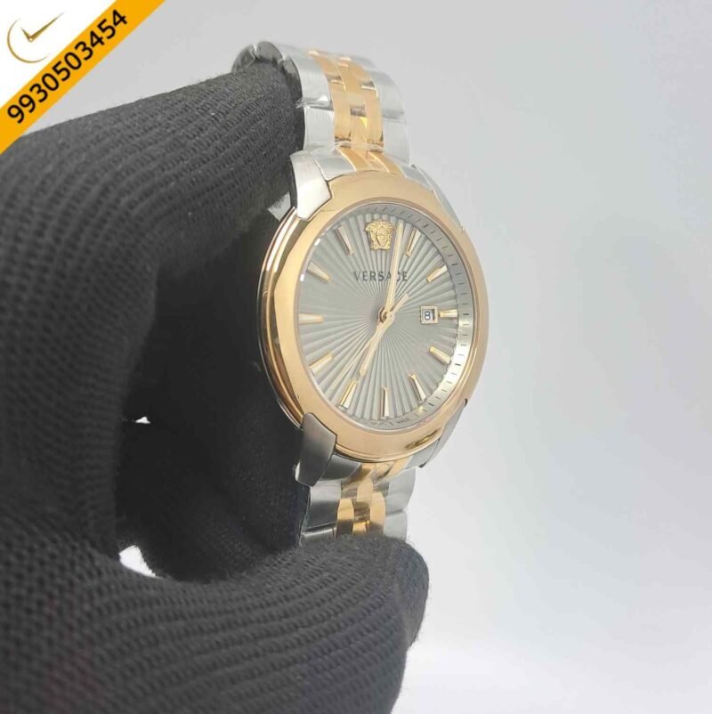 Versace V Urban Dual Tone Golden Dial Store Quality Swiss Watch - Image 3