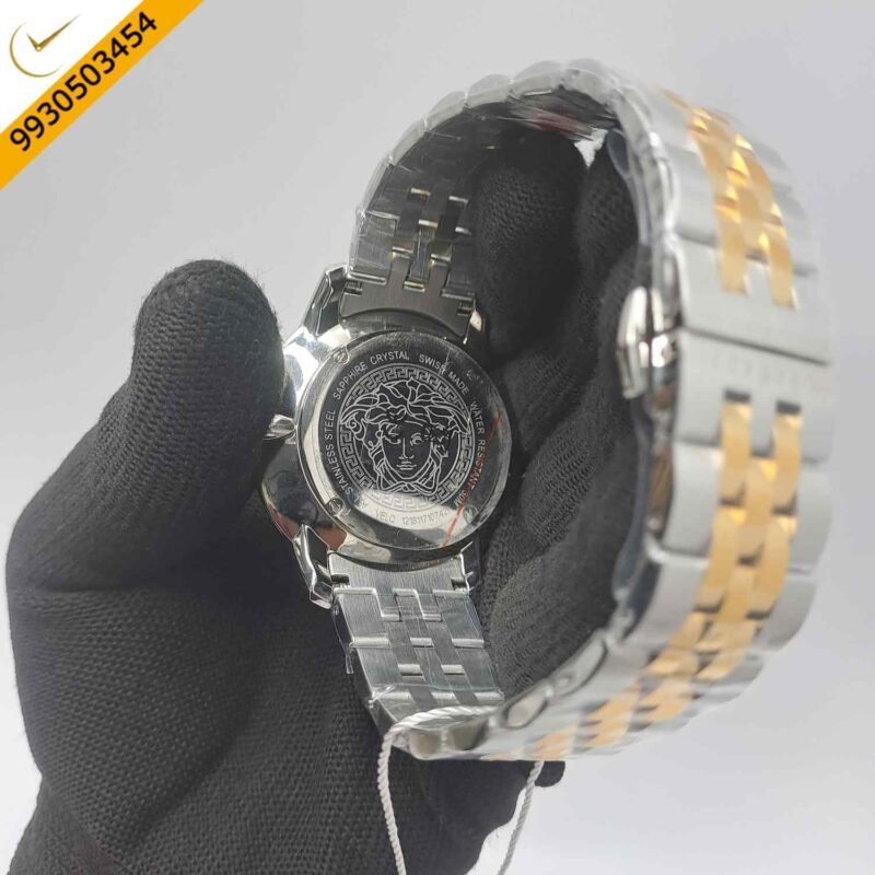 Versace V Urban Dual Tone Golden Dial Store Quality Swiss Watch - Image 4