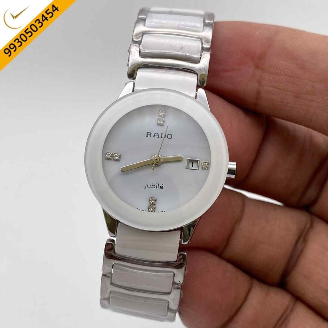 Rado Centrix Silver & White Ceramic Watch