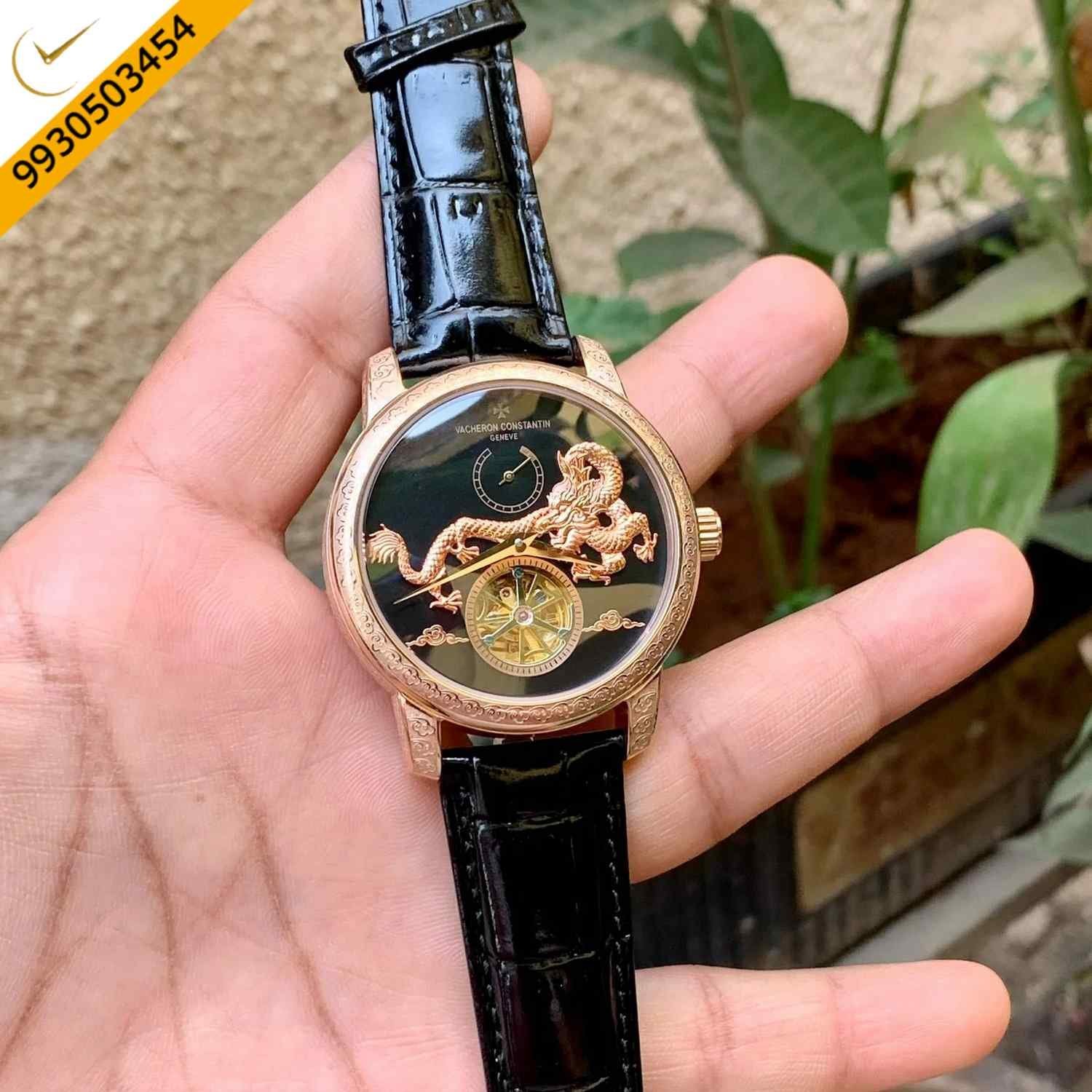 Vacheron Constantin Traditionnelle Tourbillon Black Dial Swiss Automatic Watch