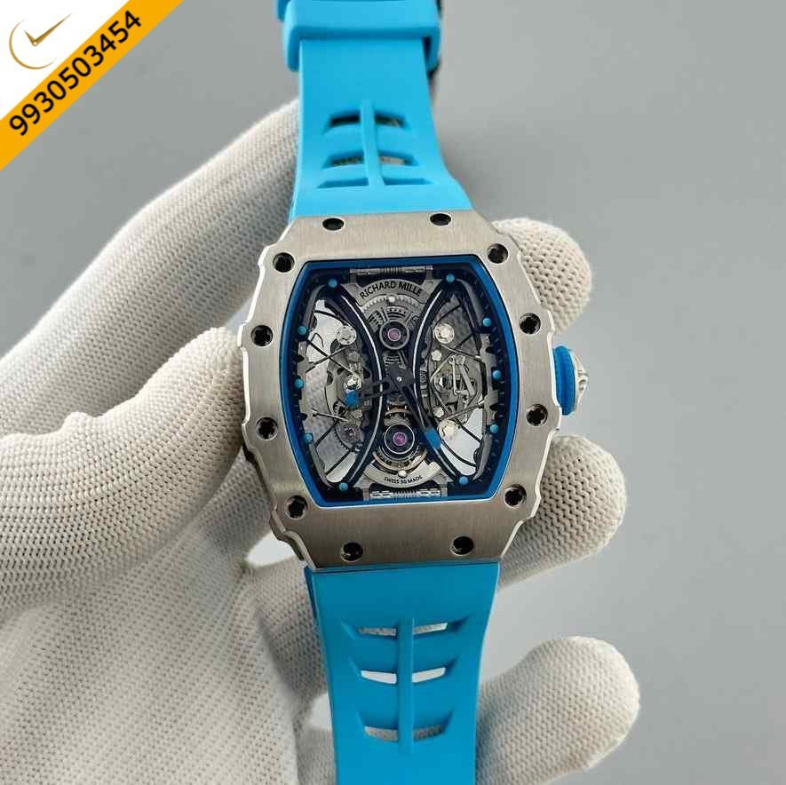 Richard Mille RM 35 01 Rafael Nadel Blue Rubber Strap Swiss ETA Automatic Watch