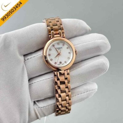 Tissot Classic Dream Rose Gold White Dial Diamond Marker Swiss Watch