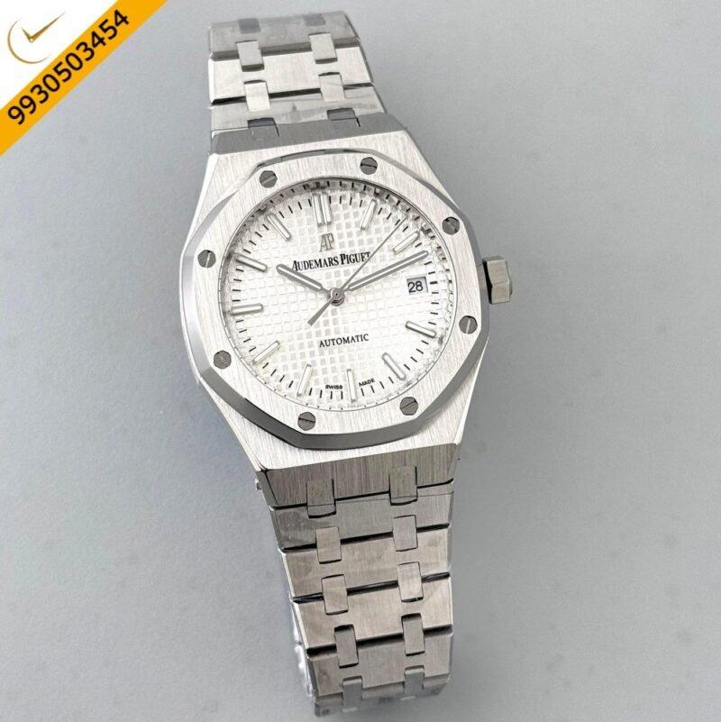 Audemars Piguet Royal Oak Silver White Dial Swiss Automatic Watch - Image 2