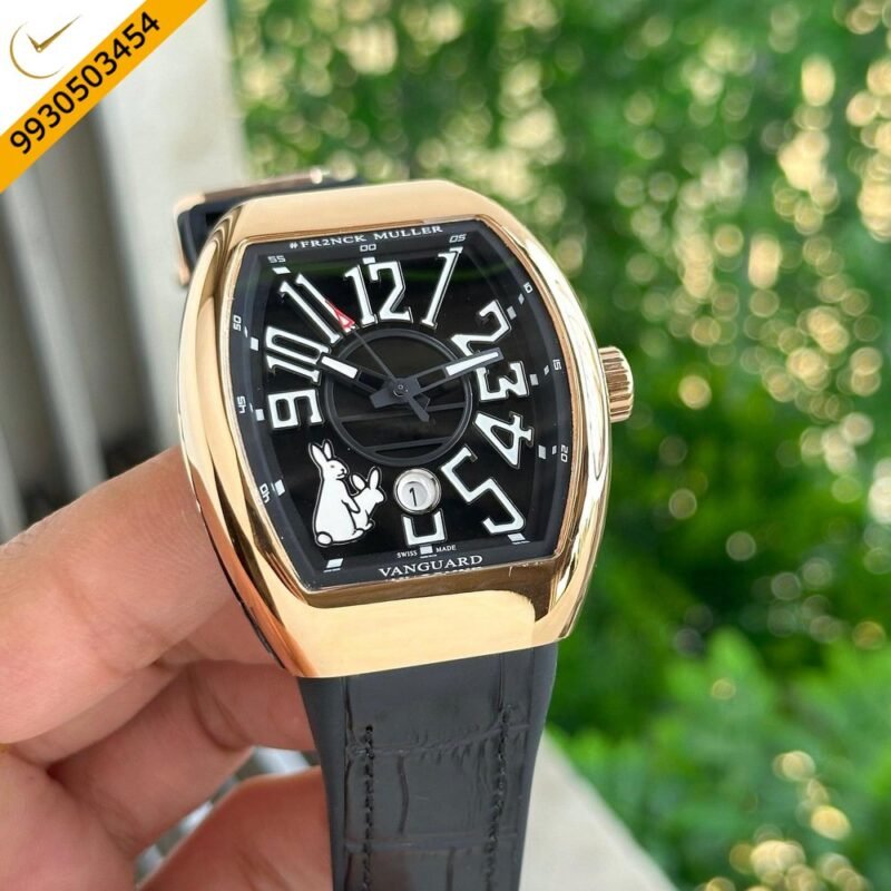 Franck Muller Vanguard Shag Rabbits Rose Gold-Black Dial Swiss Automatic Watch - Image 2