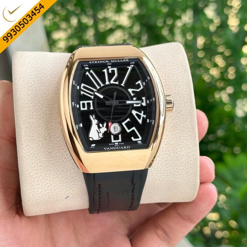 Franck Muller Vanguard Shag Rabbits Rose Gold-Black Dial Swiss Automatic Watch - Image 3