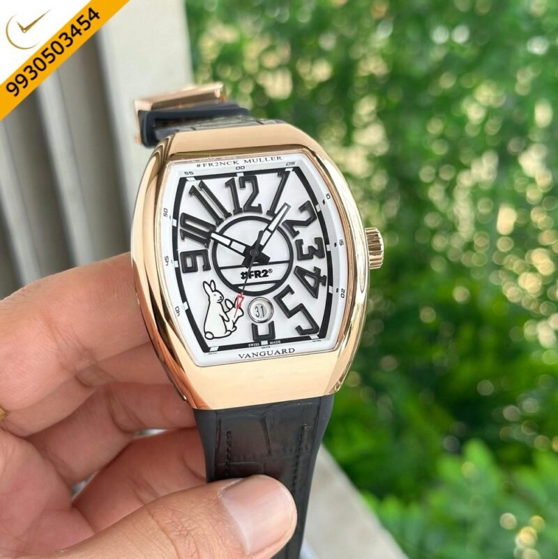 Franck Muller Vanguard Shag Rabbits Rose Gold-White Dial Swiss Automatic Watch - Image 2