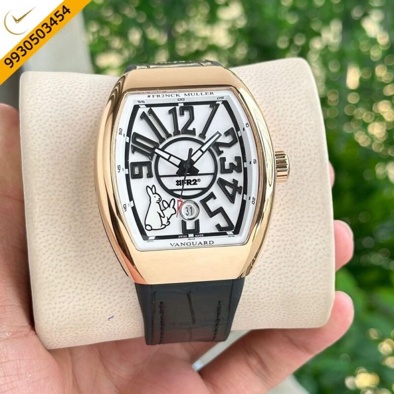 Franck Muller Vanguard Shag Rabbits Rose Gold-White Dial Swiss Automatic Watch - Image 3