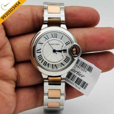 Cartier Ballon Bleu De Dual Tone Roman Marker Silver Dial Swiss Watch