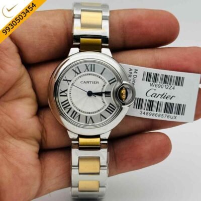 Cartier Ballon Bleu De Dual Tone Silver White Dial Swiss Watch