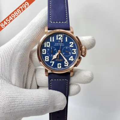 Zenith Pilot Special Rose Gold Blue Edition Swiss Watch