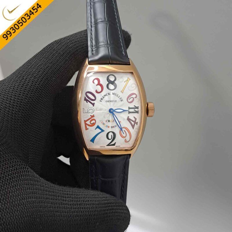 Franck Muller Crazy Hours Color Dreams Rose Gold White Dial Swiss Automatic Watch