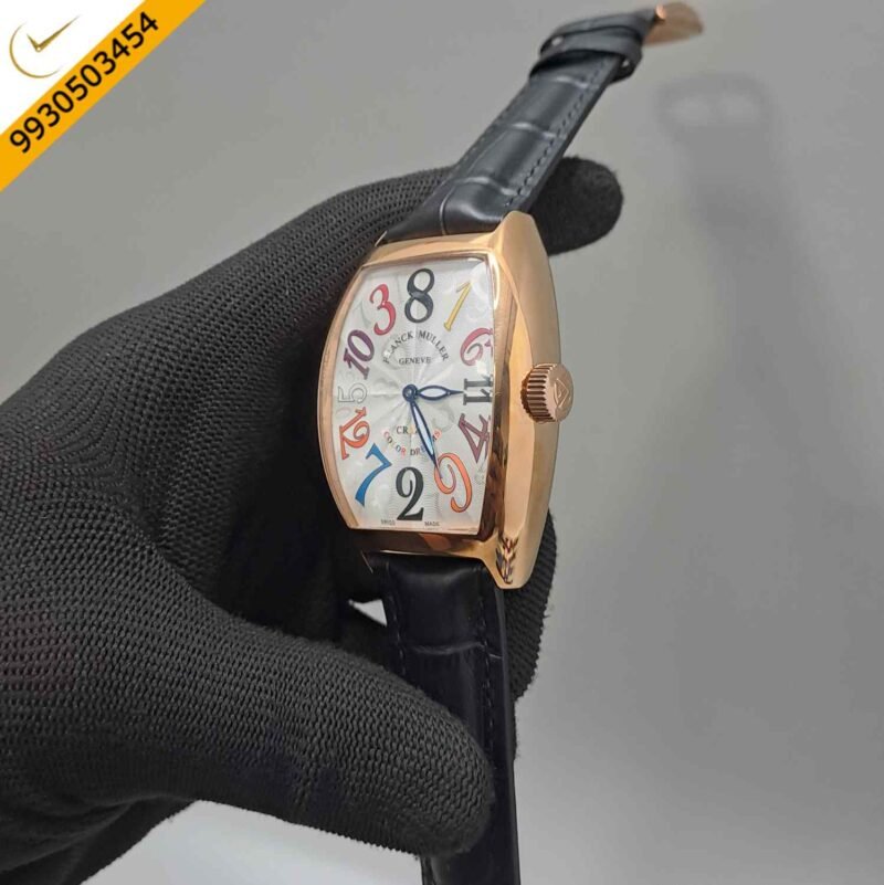 Franck Muller Crazy Hours Color Dreams Rose Gold White Dial Swiss Automatic Watch - Image 2