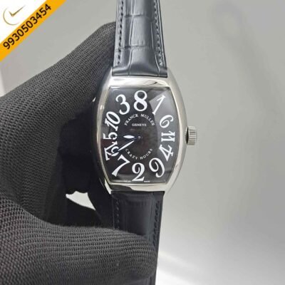 Franck Muller Crazy Hours Silver Full Black Swiss Automatic Watch