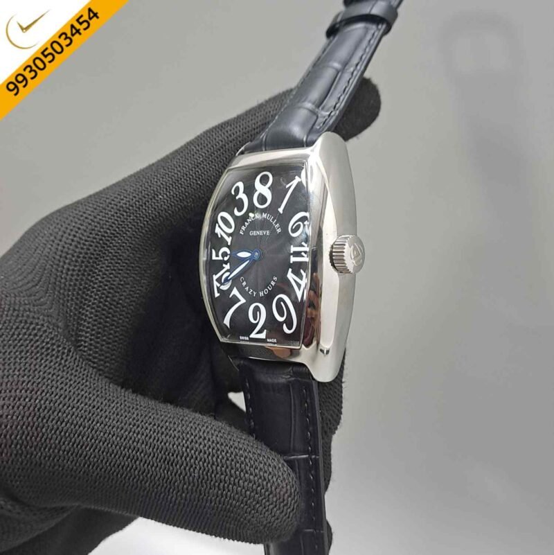 Franck Muller Crazy Hours Silver Full Black Swiss Automatic Watch - Image 2