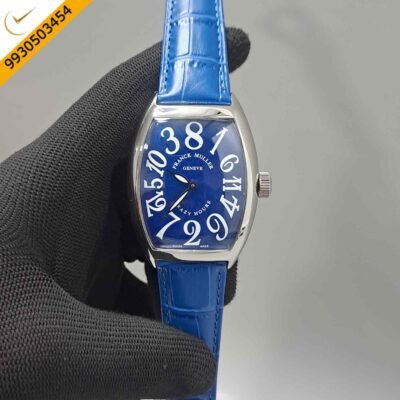 Franck Muller Crazy Hours Silver Full Blue Swiss Automatic Watch