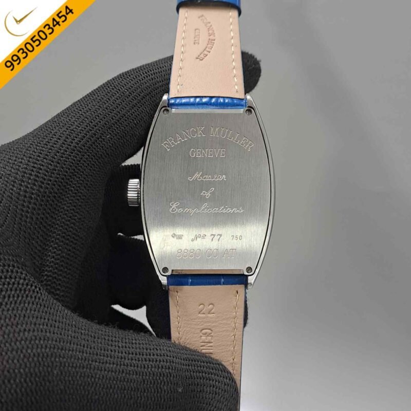 Franck Muller Crazy Hours Silver Full Blue Swiss Automatic Watch - Image 4