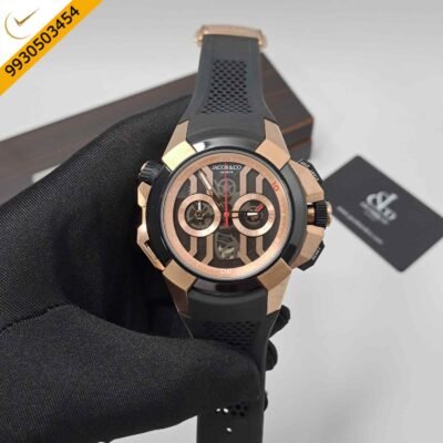 Jacob & Co Epic X Chronograph Black Dial Black Rubber Strap Swiss Automatic Watch