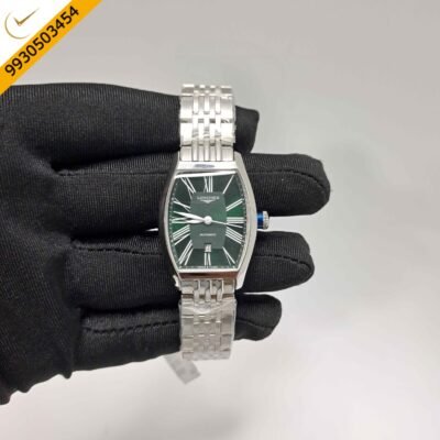 LONGINES EVIDENZA Steel Green Roman marking Dial Swiss Watch