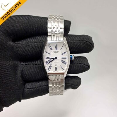 LONGINES EVIDENZA Steel White Roman Marking Dial Swiss Watch