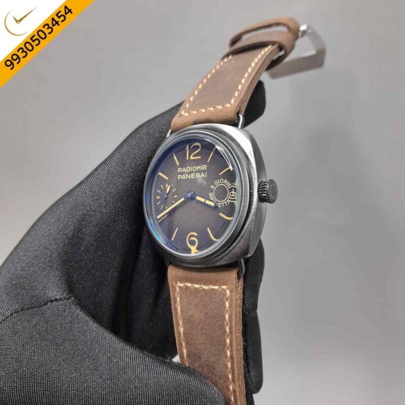 Luminor Panerai Radiomir Giorni Breveatto Brown Dial Brown Leather Strap Swiss Automatic Watch - Image 2