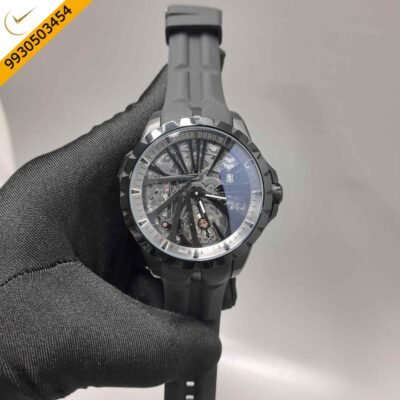 Roger Dubuis Oblvlo Cyber Skeleton Full Black  Edition Swiss Automatic Watch
