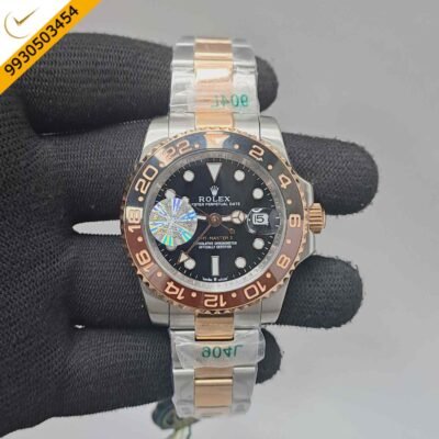 Rolex GMT Master II Rootbeer Edition Dual tone Black Dial Swiss Automatic Watch