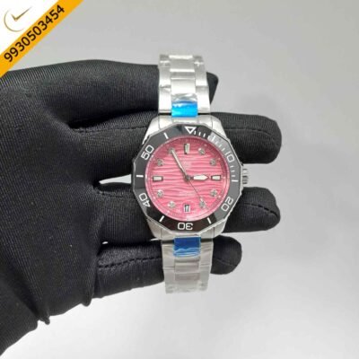 TAG Heuer Aquaracer Professional 300 Date-Steel Pink Dial Diamond Marking Swiss Automatic Watch