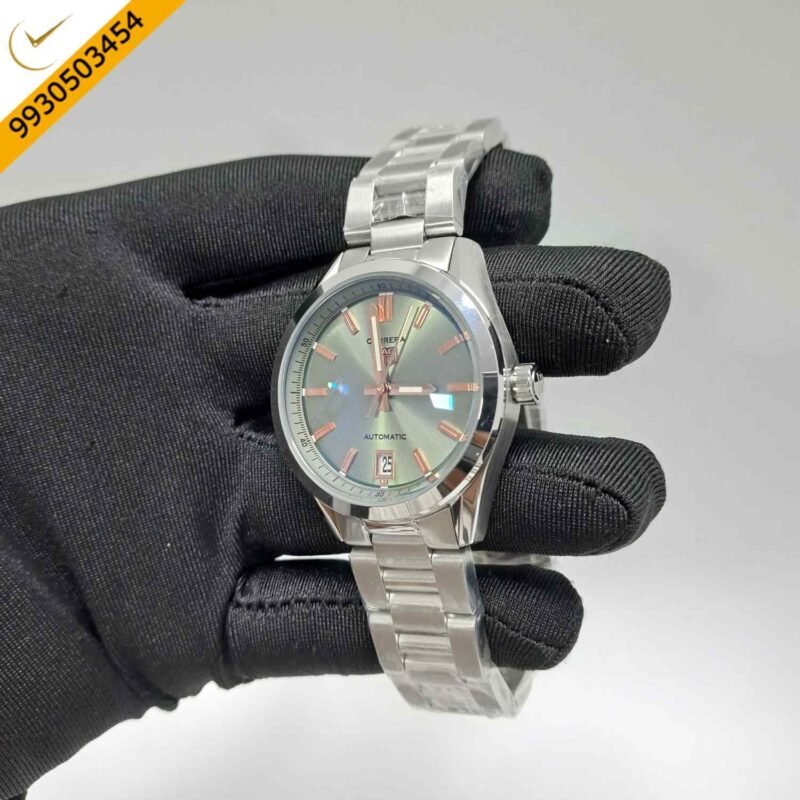 TAG Heuer Carrera Date-Steel Olive Green Dial Swiss Watch - Image 2