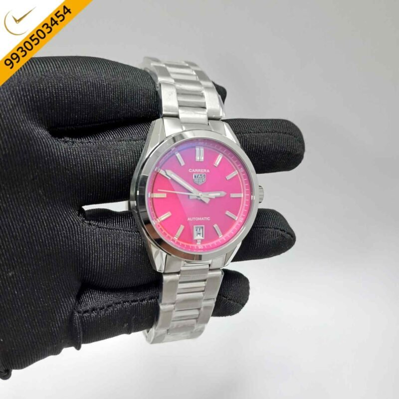 TAG Heuer Carrera Date-Steel Pink Dial Swiss Watch - Image 3