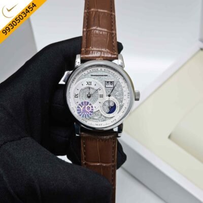 A. Lange & Shone Grand Lange 1 Moon Phase Silver White Swiss Automatic Watch