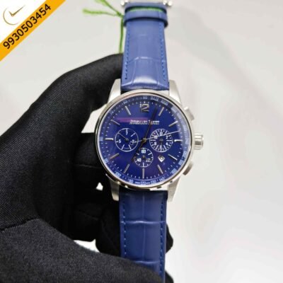 Audemars Piguet Code 11.59 Automatic Chronograph Steel Blue Dial Leather Strap Swiss Automatic Watch