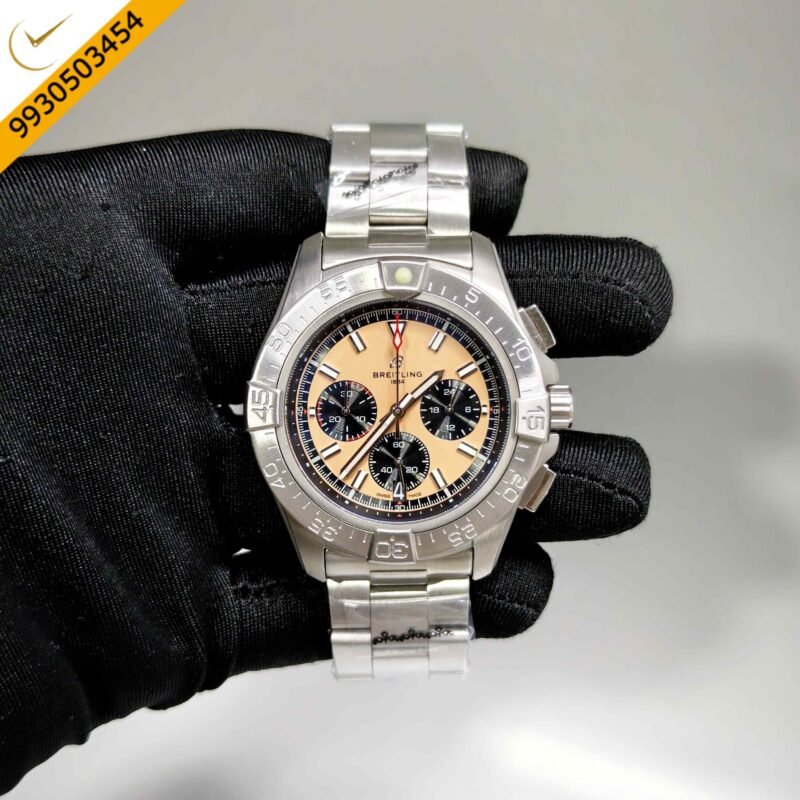 Breitling Avenger B01 Chronograph 44 Steel Beige Dial Stainless Steel Strap Swiss Automatic Watch