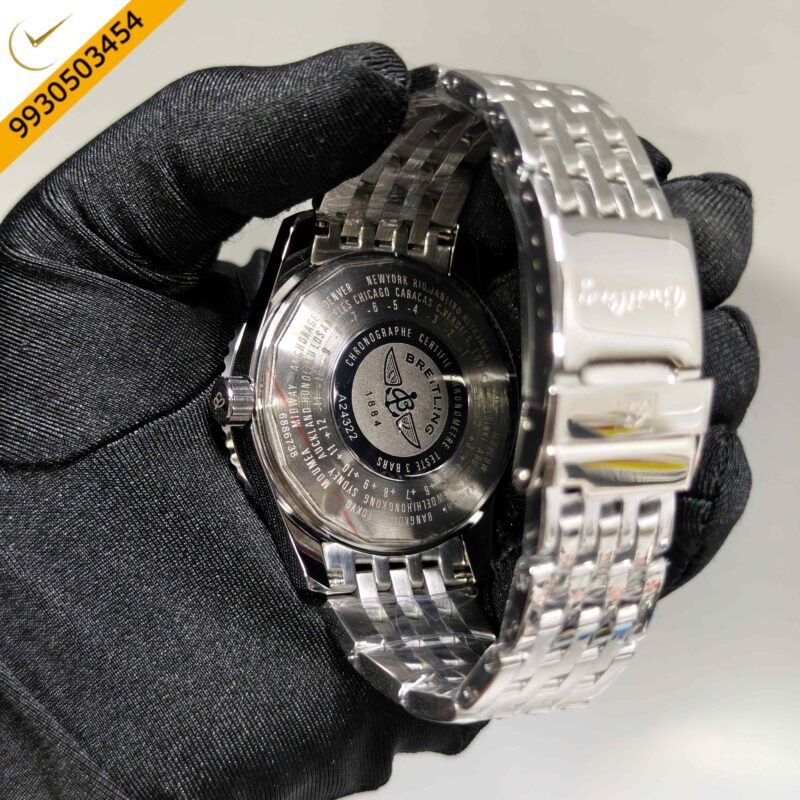 Breitling Navitimer GMT Steel Ocean Blue Dial Stainless Steel Strap Swiss Automatic Watch - Image 4