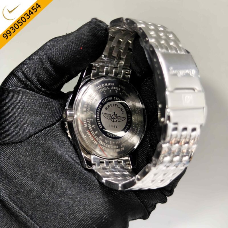 Breitling Navitimer GMT Steel Off White Dial Stainless Steel Strap Swiss Automatic Watch - Image 4