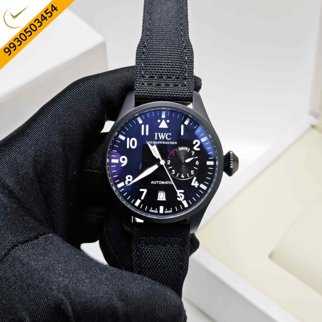 IWC Schaffhausen Big Pilot Top Gun Black Dial Black Nylon Strap Swiss Automatic Watch