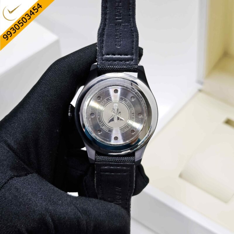 IWC Schaffhausen Big Pilot Top Gun Black Dial Black Nylon Strap Swiss Automatic Watch - Image 4