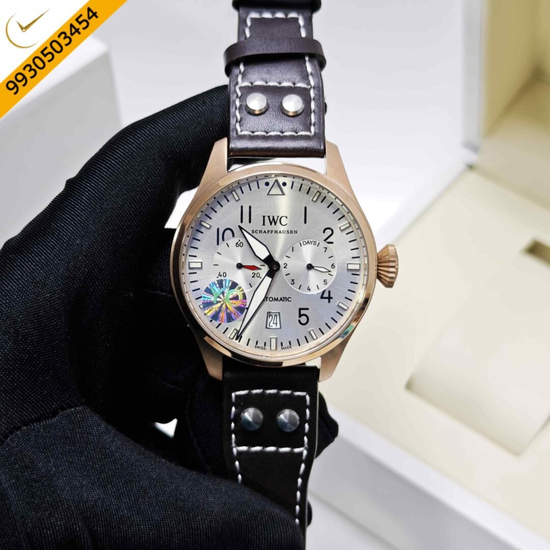 IWC Schaffhausen Big Pilot Top Gun Rose Gold White Dial Swiss Automatic Watch