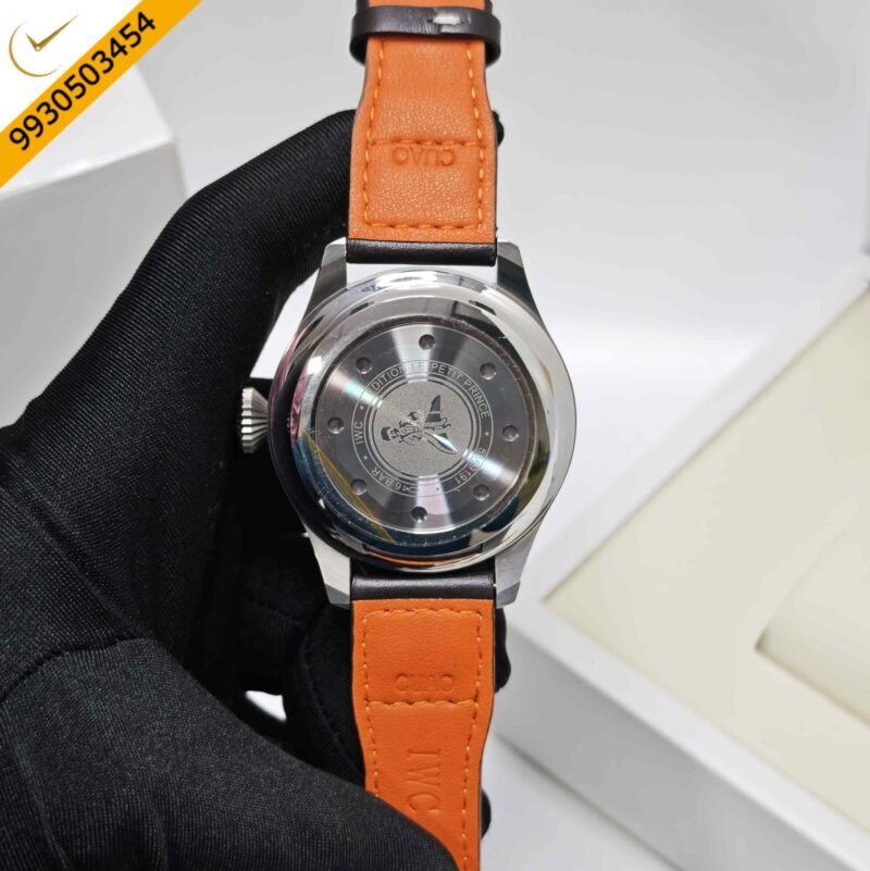 IWC Schaffhausen Big Pilot Top Gun Steel Green Dail Leather Strap Swiss Automatic Watch - Image 4