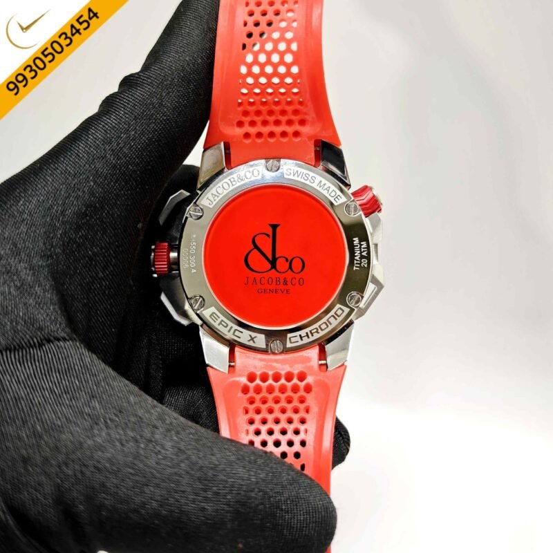 Jacob & Co Epic X Chronograph Steel Full Red Edition Swiss Watch - Image 2