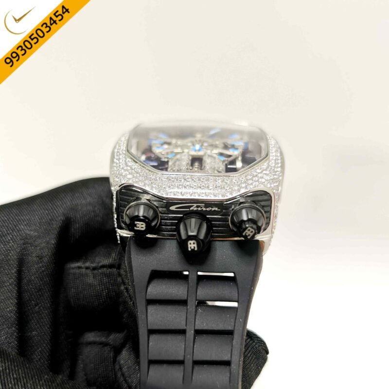 Jacob & Co. Bugatti Chiron Tourbillon Diamond Black Rubber Strap Swiss Automatic Watch - Image 3