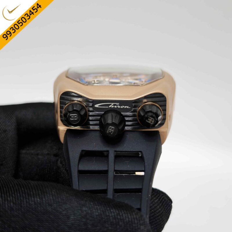 Jacob & Co. Bugatti Chiron Tourbillon Rose Gold Black Rubber Strap Swiss Automatic Watch - Image 4