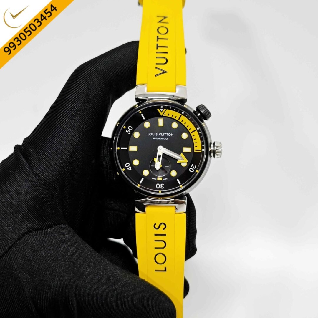 Louis Vuitton Tambour Street Diver Black & Yellow Swiss Automatic Watch