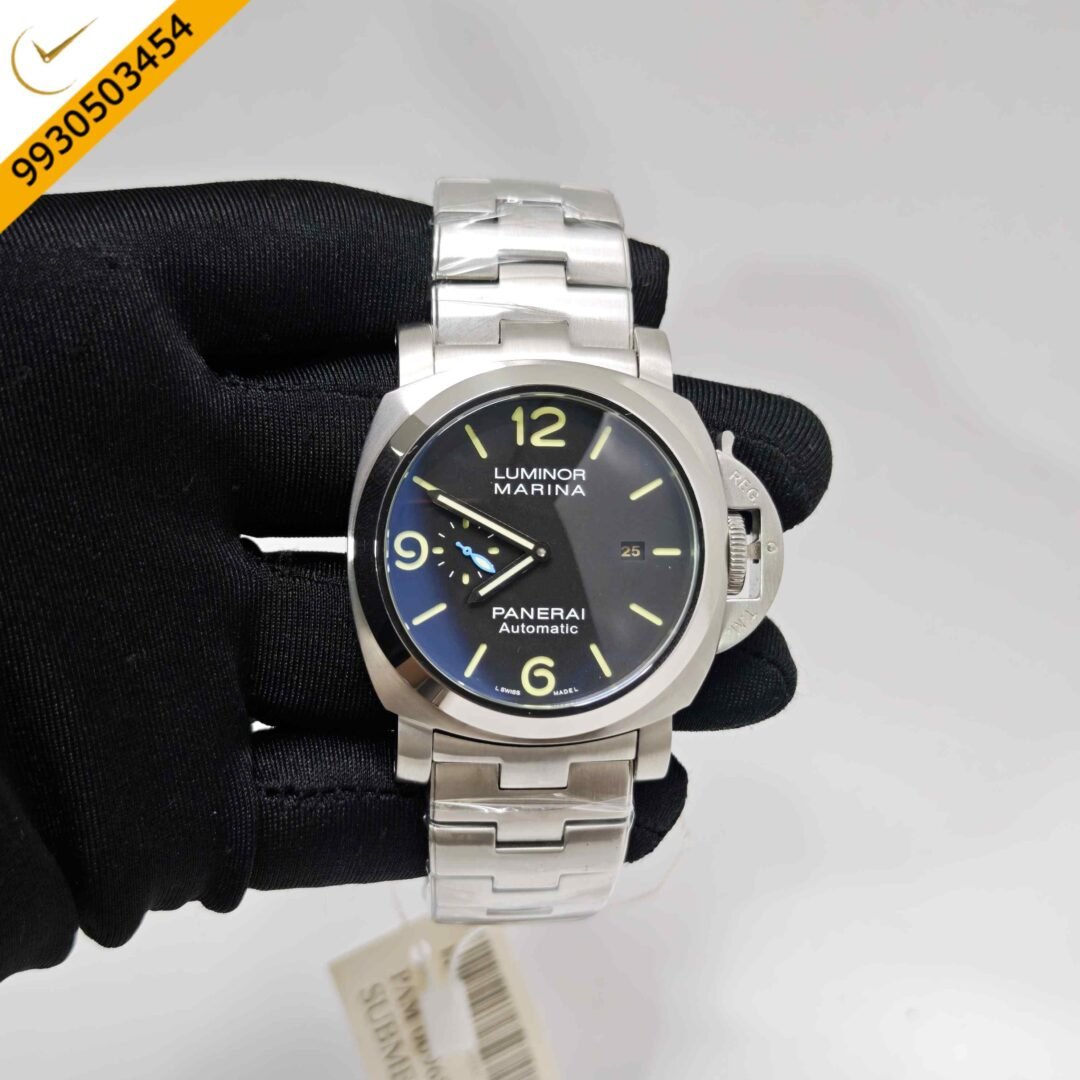 Luminor Panerai Marina Officine PAM 01562 Steel Black Dial Stainless Steel Strap Swiss Automatic Watch