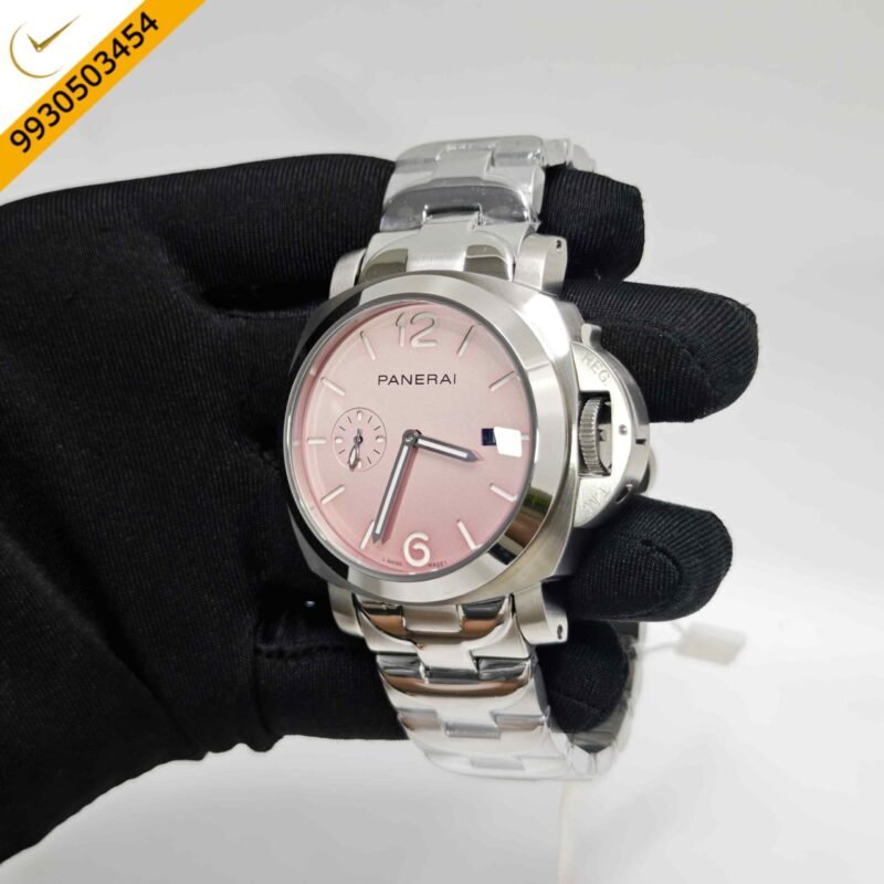 Luminor Panerai Marina Officine PAM01314 Steel Pink Dial Stainless Steel Strap Swiss Automatic Watch - Image 2