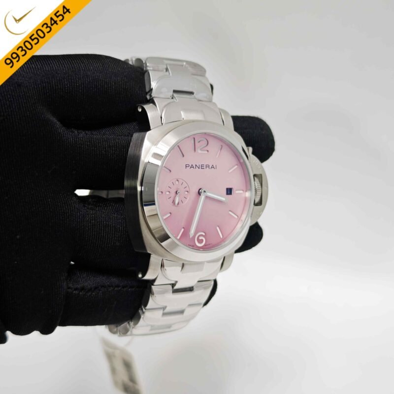 Luminor Panerai Marina Officine PAM01314 Steel Pink Dial Stainless Steel Strap Swiss Automatic Watch - Image 3