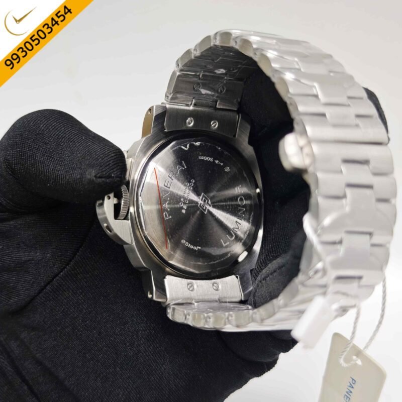 Luminor Panerai Marina Officine PAM01314 Steel Pink Dial Stainless Steel Strap Swiss Automatic Watch - Image 4