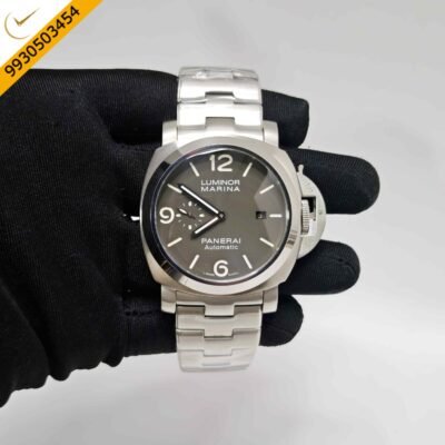 Panerai Luminor Marina Grey Dial Steel Strap Swiss Automatic Watch